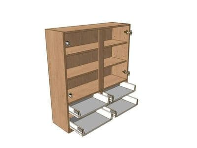 1000mm Dresser Unit 4 Drawer To Suit 575mm Wall Units