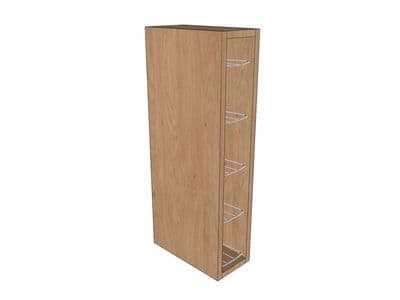 150mm Wall Unit 720mm High With Chrome Wine Rack