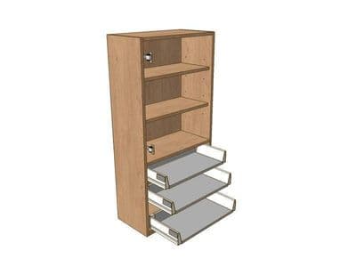 600mm Dresser Unit 3 Drawer To Suit 720mm Wall Units