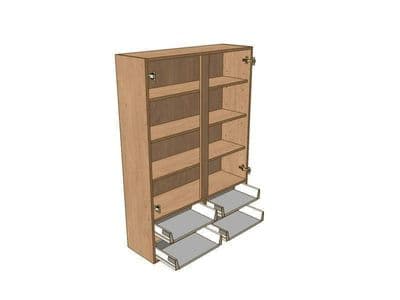 800mm Dresser Unit 4 Drawer To Suit 900mm Wall Units