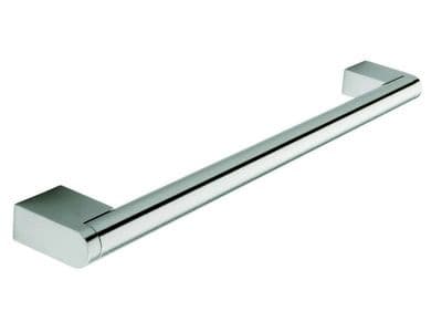Boss bar handle, 14mm diameter, 188mm long, steel, stainless steel effect  - H46