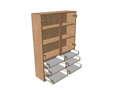 Milbourne Sage 1000mm Dresser Unit 6 Drawer To Suit 900mm Wall Units
