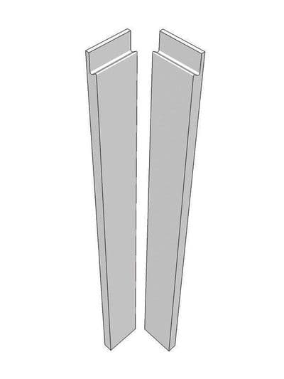 Remo Matt Graphite Corner post, 715x70x22mm - with handle profile
