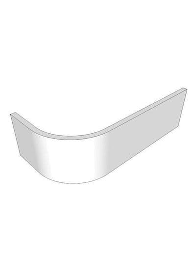 Stainless Steel effect curved plinth section for small curved door, left hand