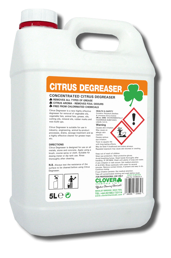 Clover Citrus Degreaser - A fast-acting, citrus-based degreaser