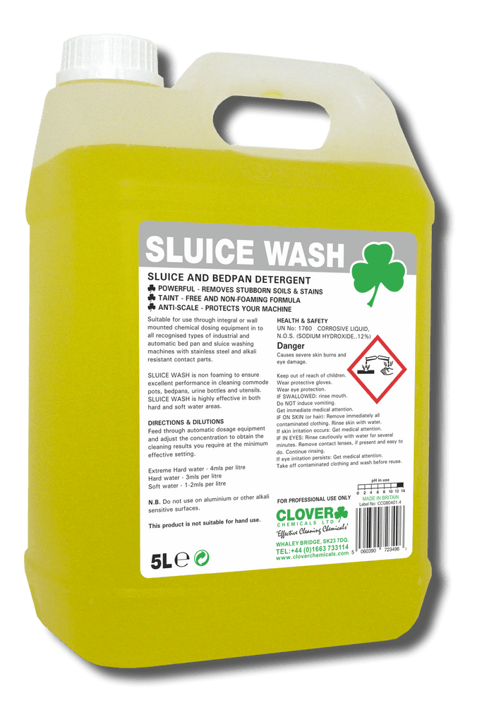 Clover Sluice Wash 5L - Bedpan Detergent & Cleaner