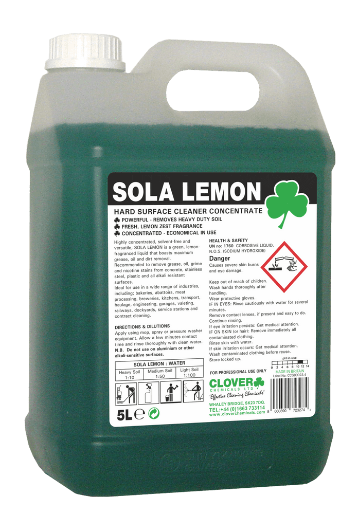 Clover Sola Lemon - Universal Hard Surface Cleaner Concentrate