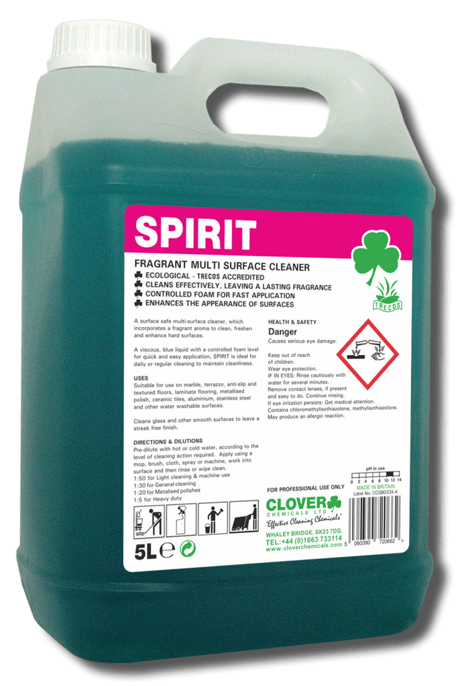 Clover Spirit 5L - Fragrant Multi-Surface Cleaner